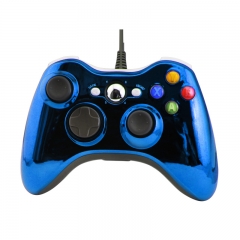 XBOX 360 WIRED CONTROLLER -Electroplated blue