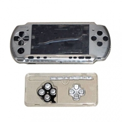 Housing Faceplate Case Cover for PSP 3000 Console Replacement Housing Shell Case（Silver ）