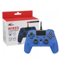 Promotion price PS4/PC Wired Controller with Sensor Function Blue Color
