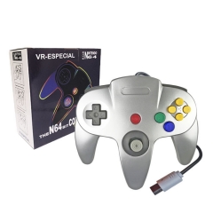 N64 Wired Joypad with Color Box  Siliver color