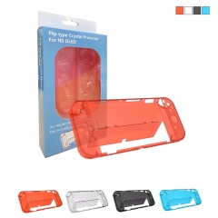 Flip Type Transparent Clear PC Hard Case Protective Cover Crystal Shell for Nintend Switch Oled Console Joy-Con Controller Back Protector Mix color