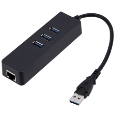 USB 3.0 Ethernet Adapter with 3 Ports USB 3.0 HUB USB Rj45 Gigabit Ethernet Lan 10/100/1000 Mbps Network Card for Macbook Laptop